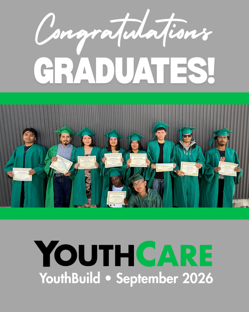 Young people in graduate cap and gowns 